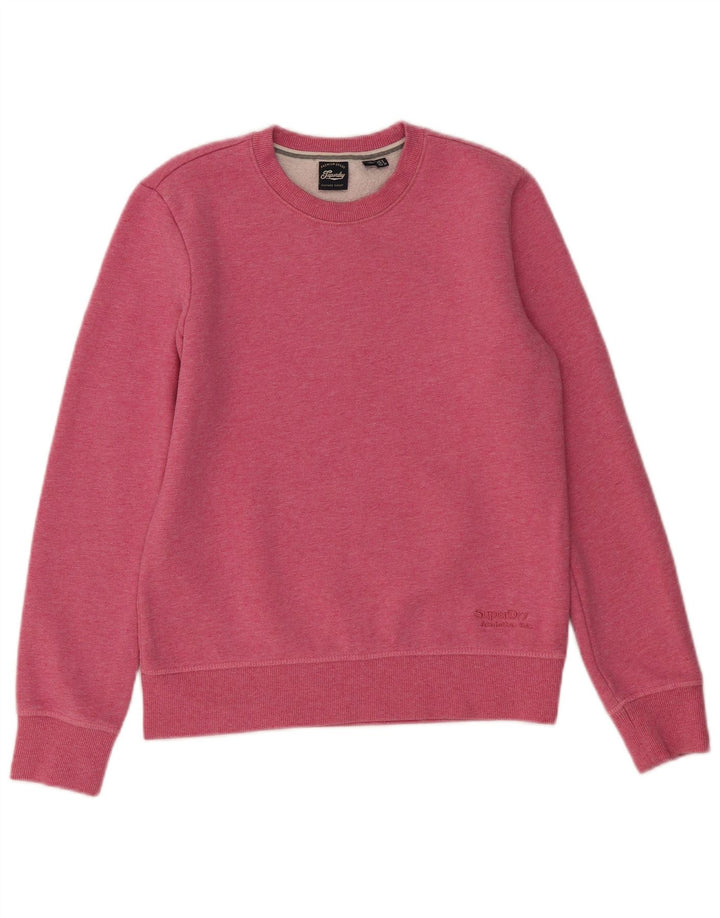 Superdry Mujer Sudadera Jumper UK 8 Small Rosa Algodón