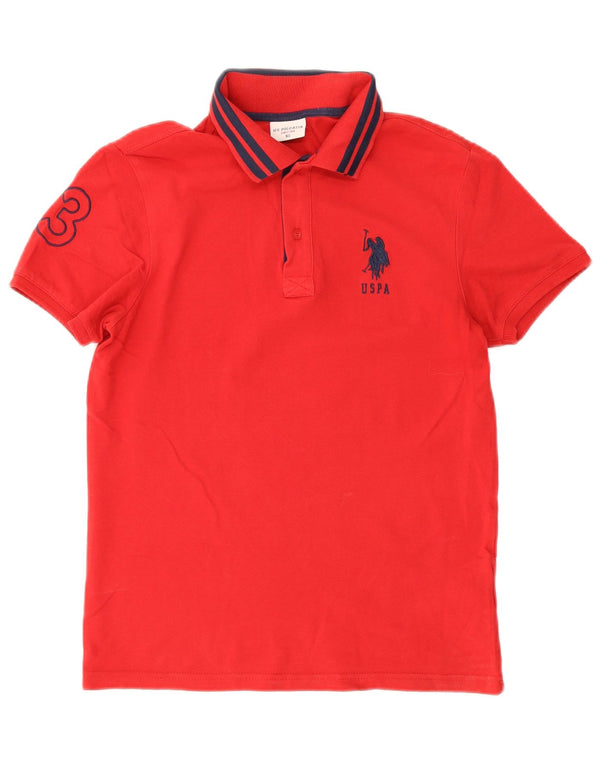 Asociación de Polo de EE. UU. Polo Gráfico Hombre XS Algodón Rojo