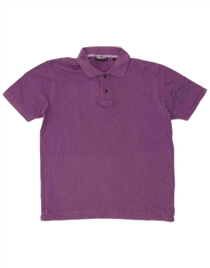 Polo Dkny Hombre Algodón Morado Medio