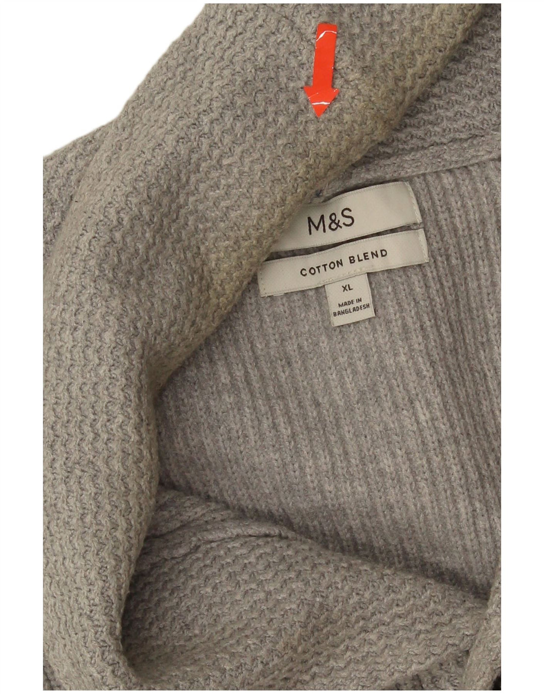 Marks & Spencer Cárdigan para hombre XL Algodón gris