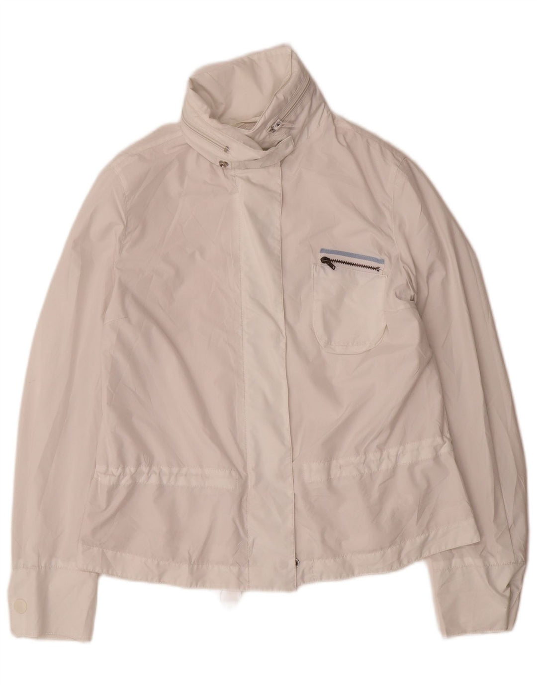 Armani Jeans Chaqueta cortavientos para mujer UK 8 Small Poliéster blanco