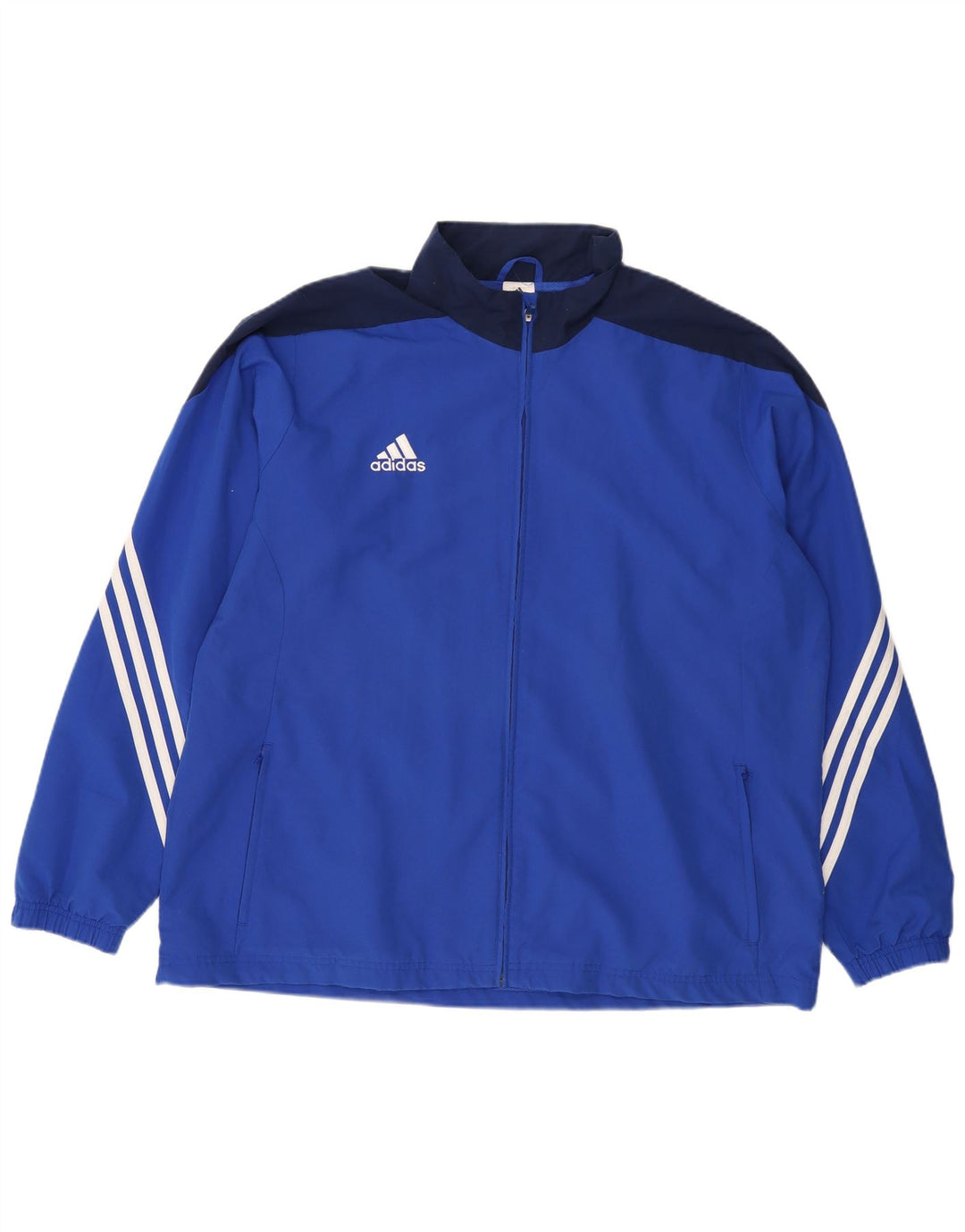Adidas - Chaqueta de chándal para hombre, talla 2XL, color azul, poliéster