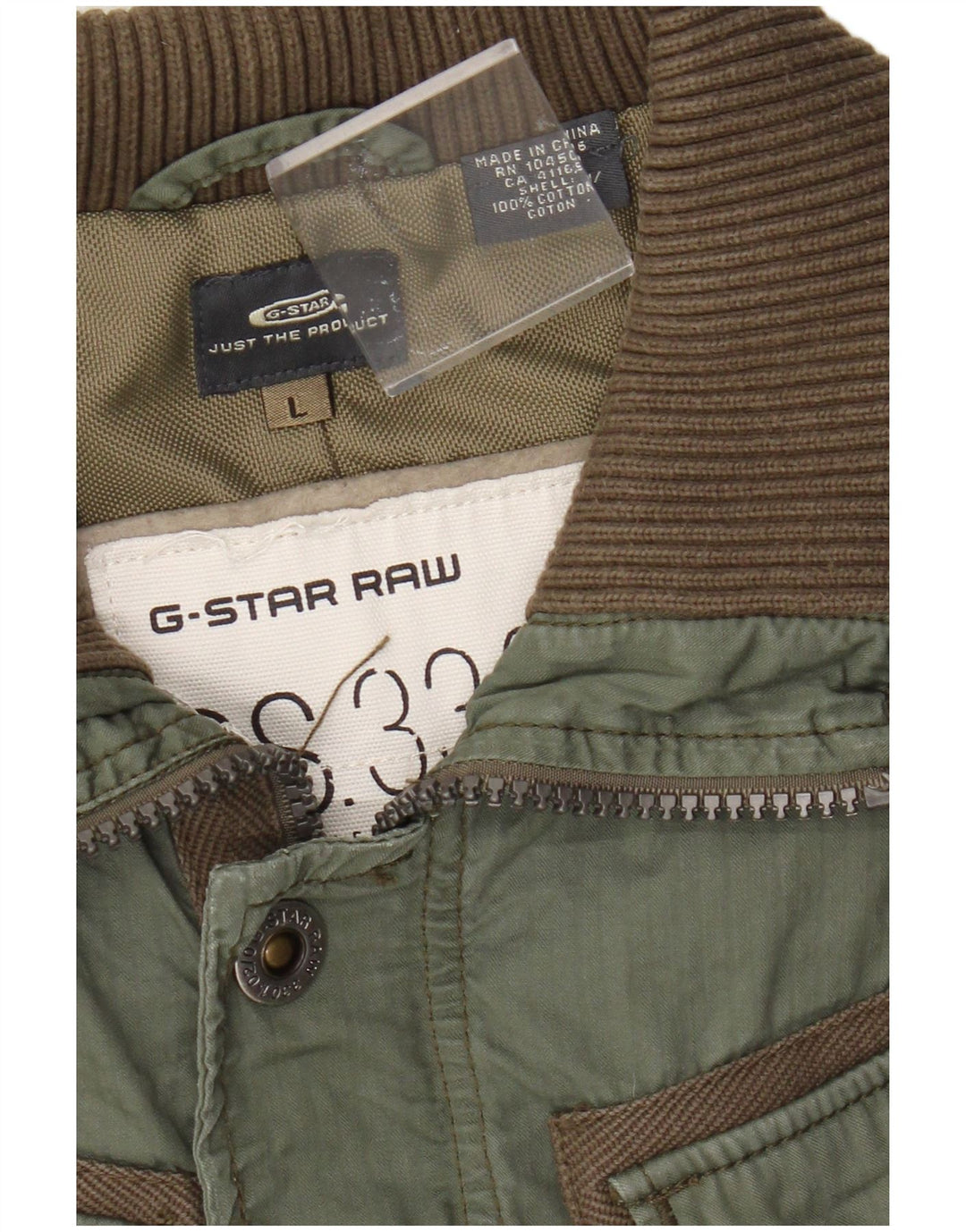 G-Star Chaqueta utilitaria para mujer UK 44 Grande Algodón verde