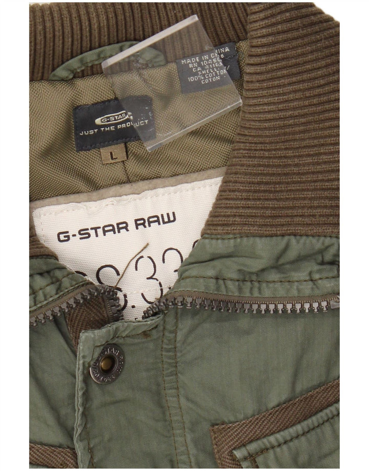 G-Star Chaqueta utilitaria para mujer UK 44 Grande Algodón verde