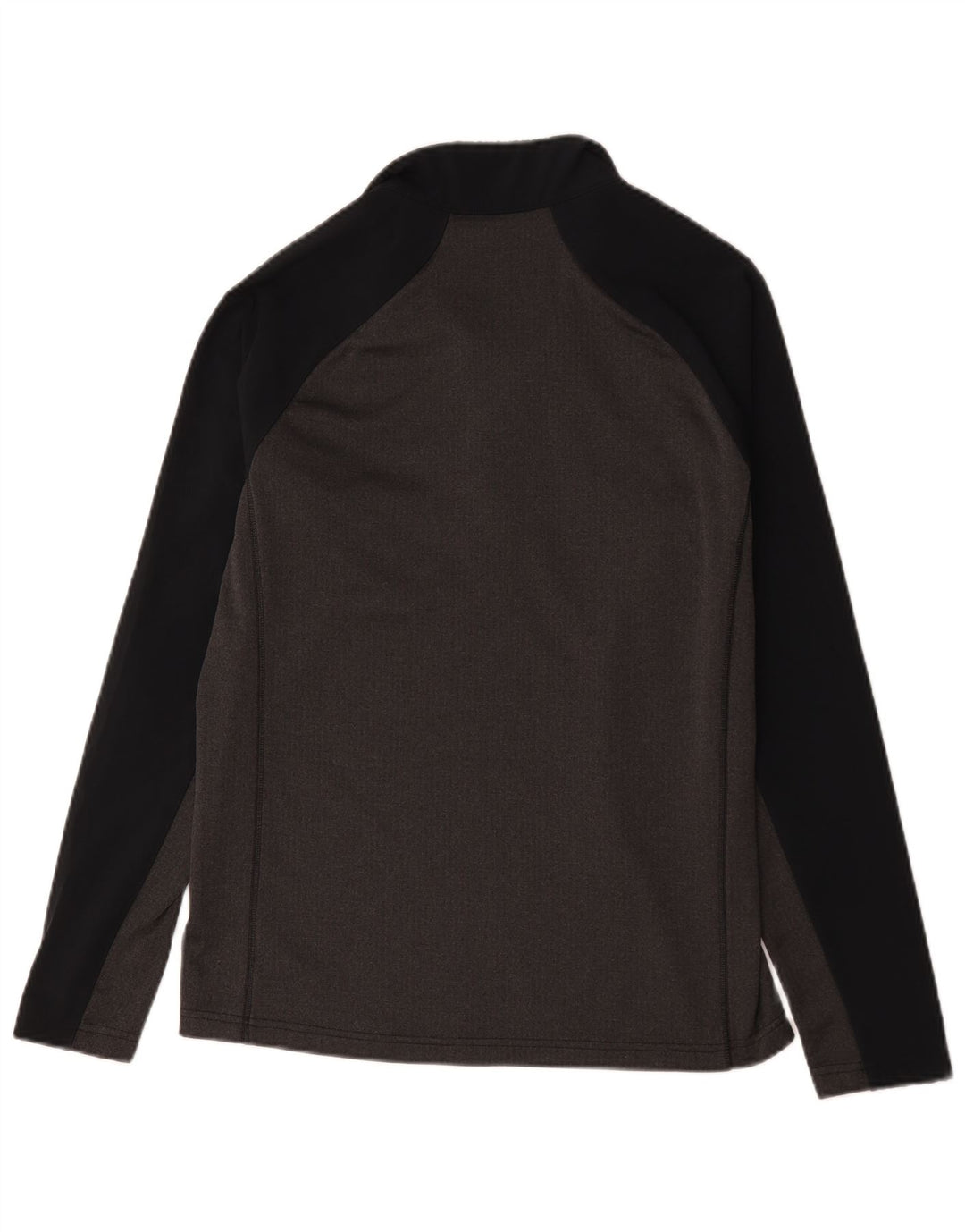 Columbia Top con cuello y cremallera para hombre, manga larga, poliéster color gris medio