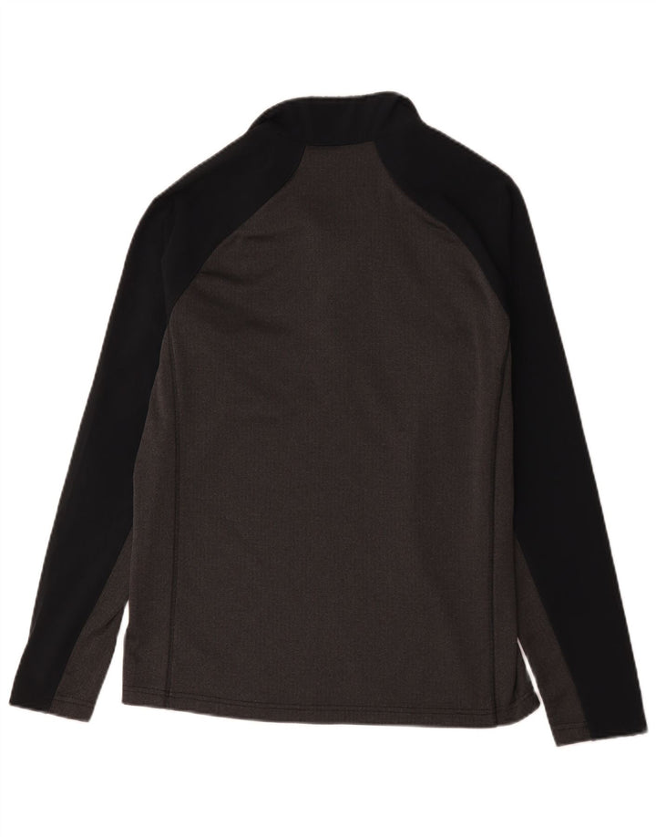 Columbia Top con cuello y cremallera para hombre, manga larga, poliéster color gris medio