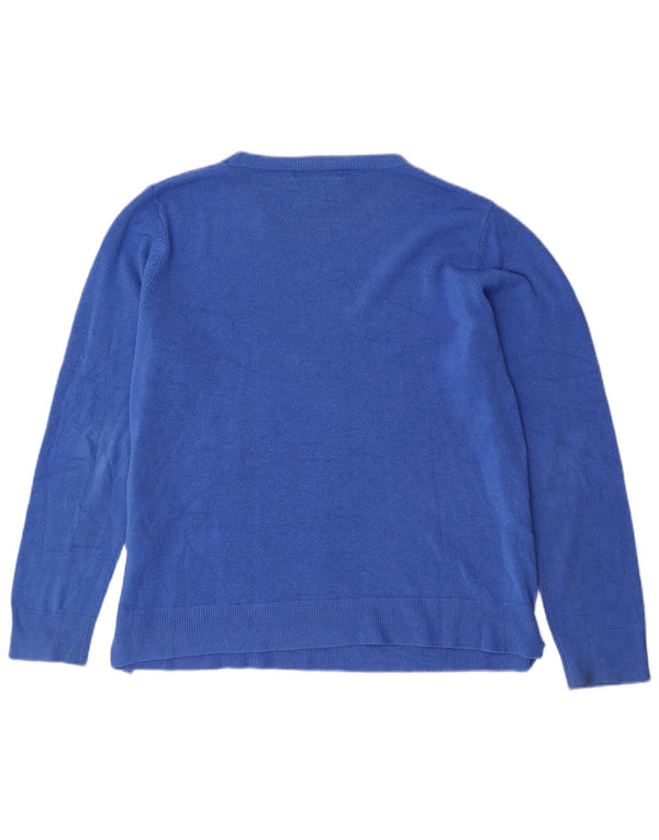 Marks & Spencer Jersey con Cuello Barco para Mujer UK 40 XL Acrílico Azul