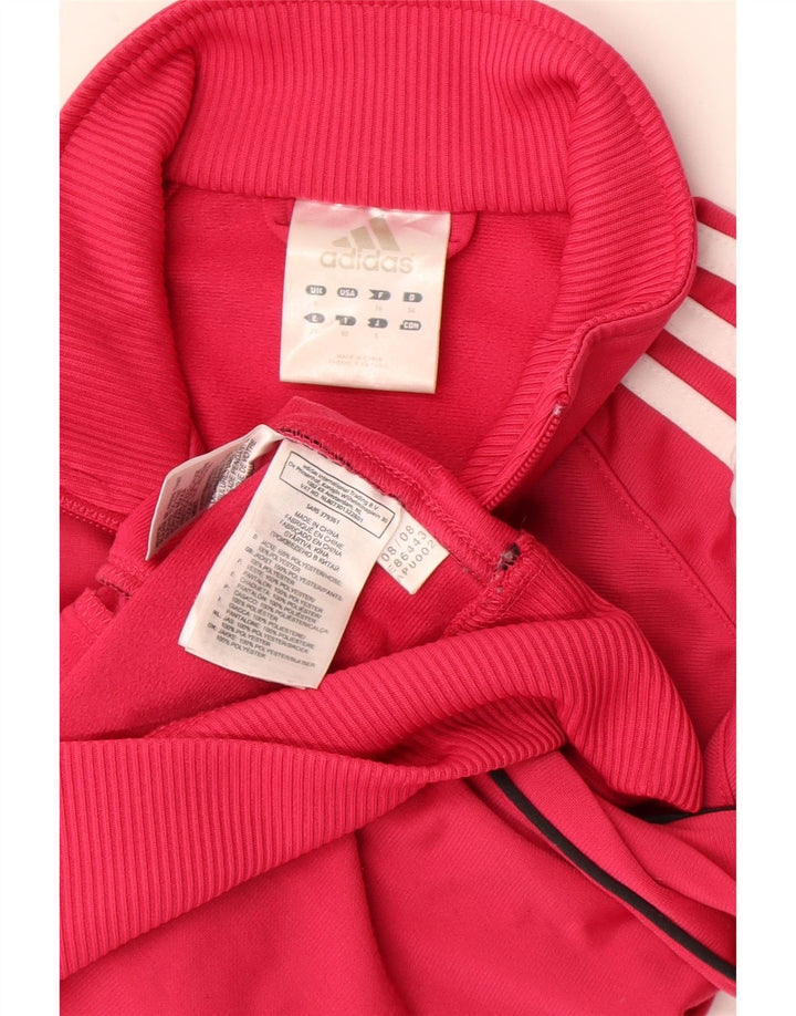 Adidas - Chaqueta de chándal para mujer, talla 8, poliéster rosa pequeño