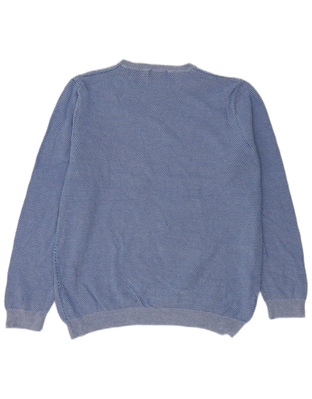 MARKS & SPENCER Jersey de cuello redondo para hombre, talla grande, algodón azul