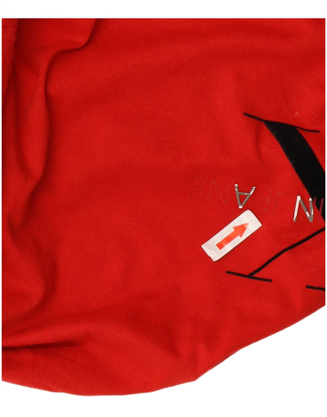 CALVIN KLEIN JEANS Camiseta gráfica para mujer Top UK 44 Algodón rojo mediano