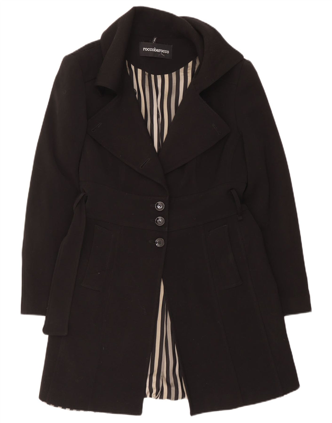 Abrigo Roccobarocco Mujer IT 48 XL Poliéster Negro
