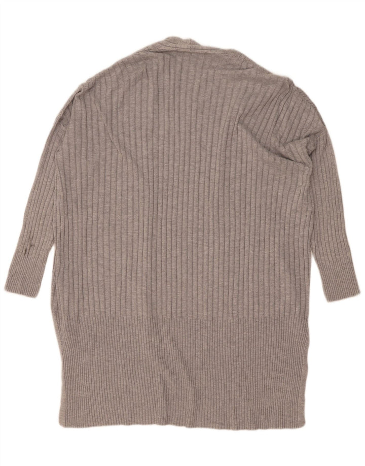Marks & Spencer Suéter Cárdigan Abierto Largo para Mujer UK 44 Gris Medio