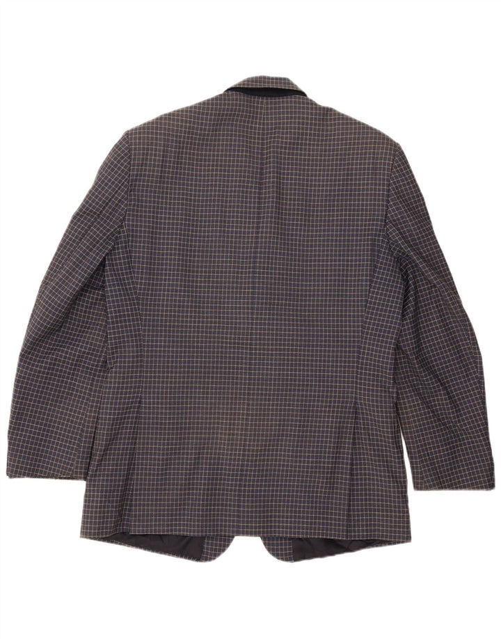 Renato Balestra Chaqueta tipo blazer de 3 botones para hombre UK 38 Medium Navy Blue Check