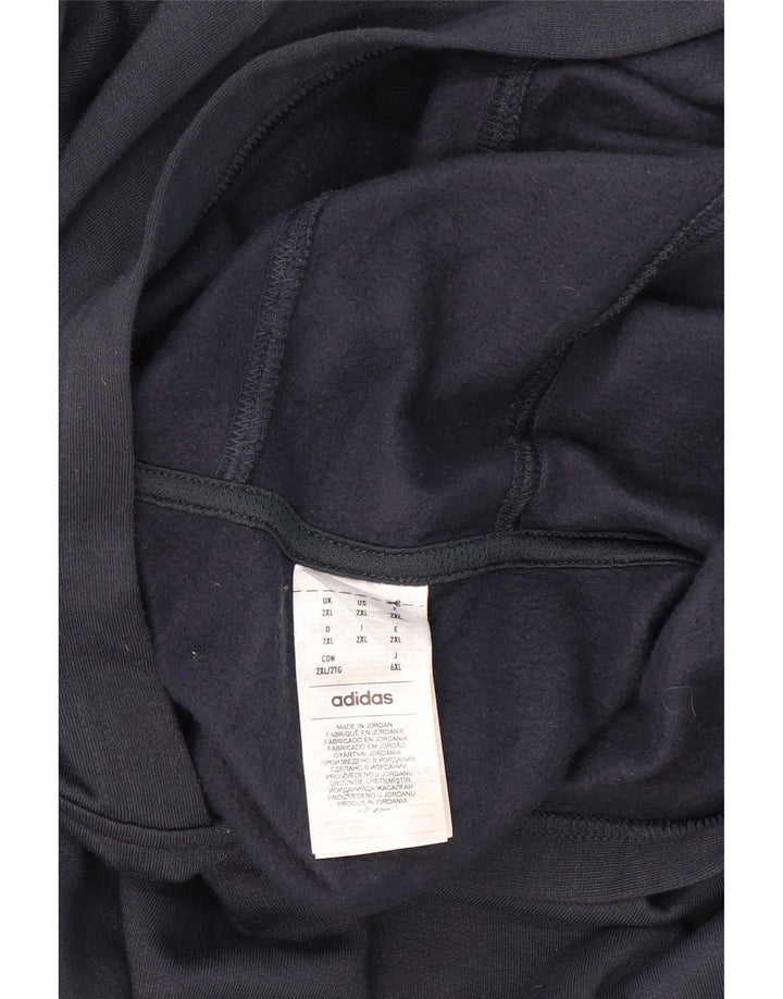 Adidas Sudadera con capucha para hombre Jumper 2XL Azul marino Poliéster