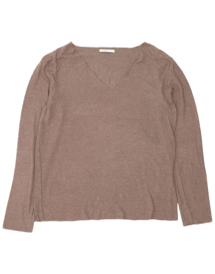 Zara Mujer Top Manga Larga ES 40 XL Marrón