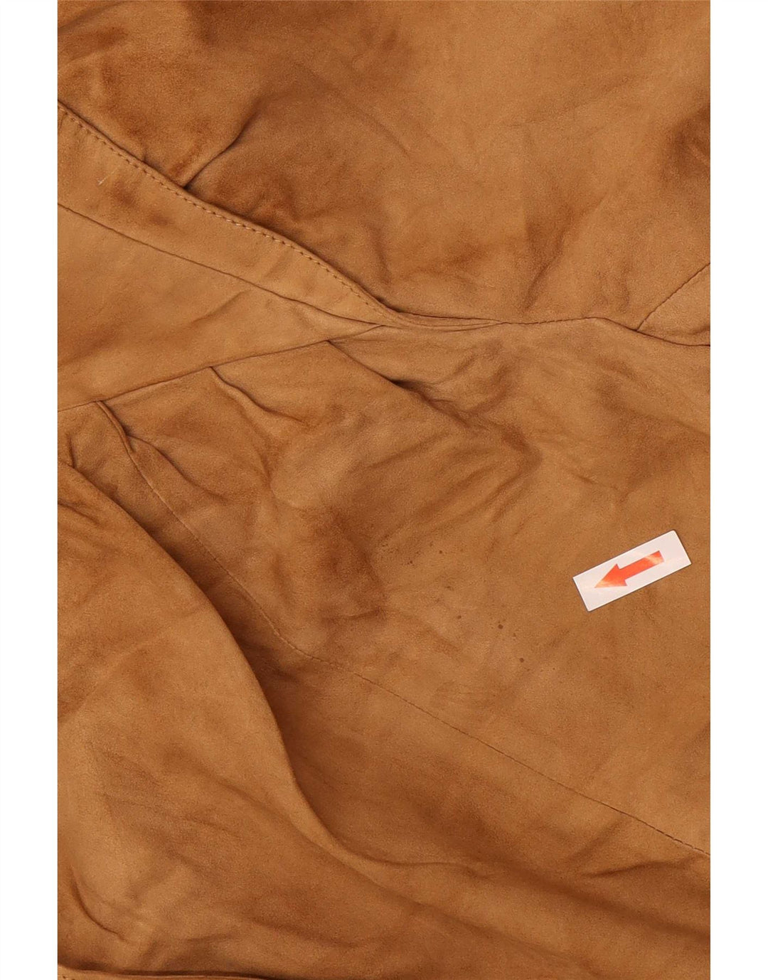 Vintage mujer ante bomber chaqueta IT 42 cuero beige medio