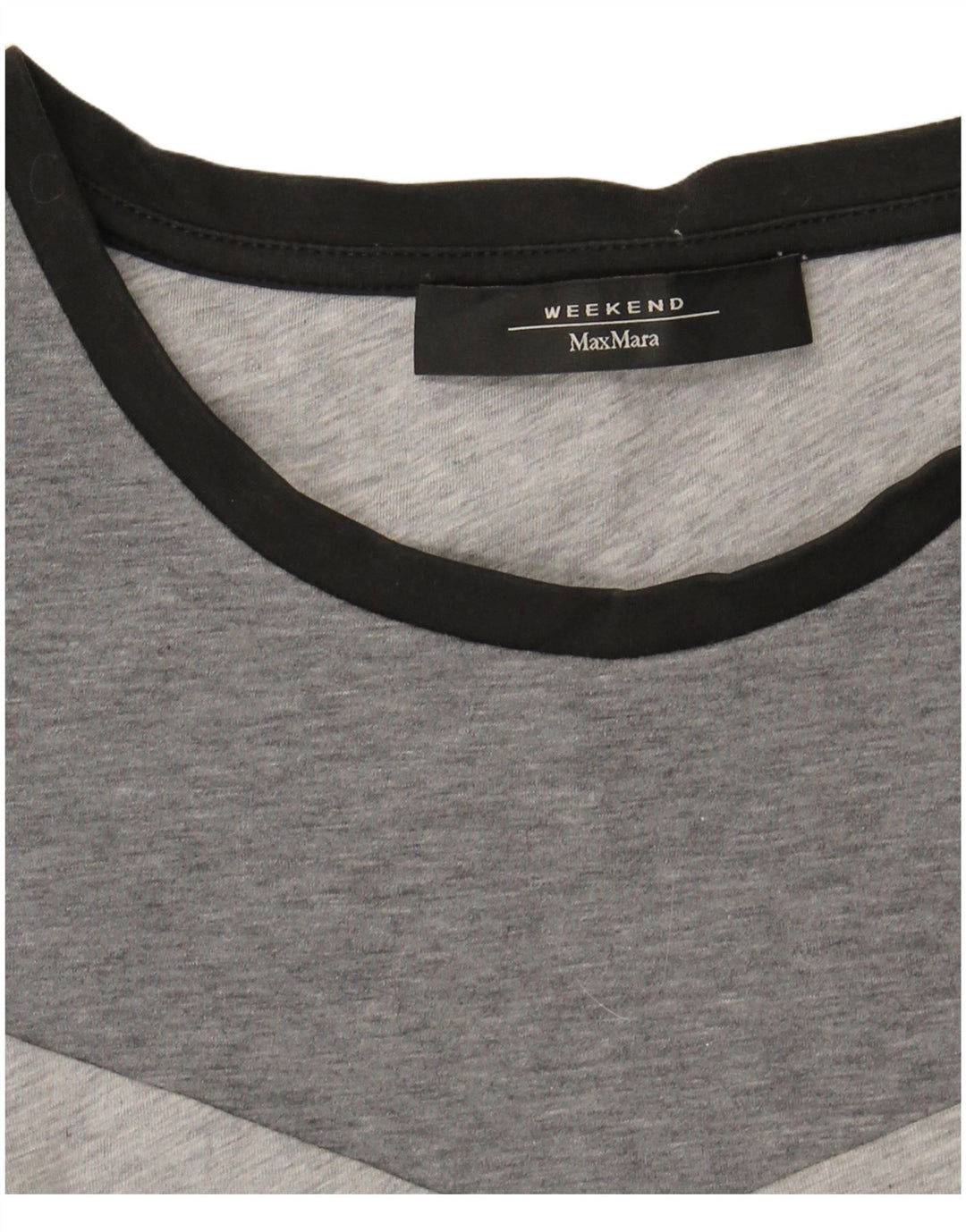 MAX MARA Camiseta de fin de semana para mujer Top UK 46 Large Grey Colourblock