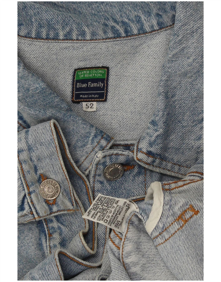 Benetton Chaqueta Vaquera Hombre IT 52 XL Algodón Azul