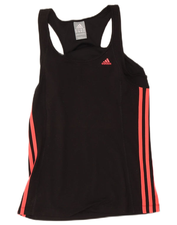 Adidas Mujer Climalite Chaleco Top UK 10 Pequeño Poliéster Negro
