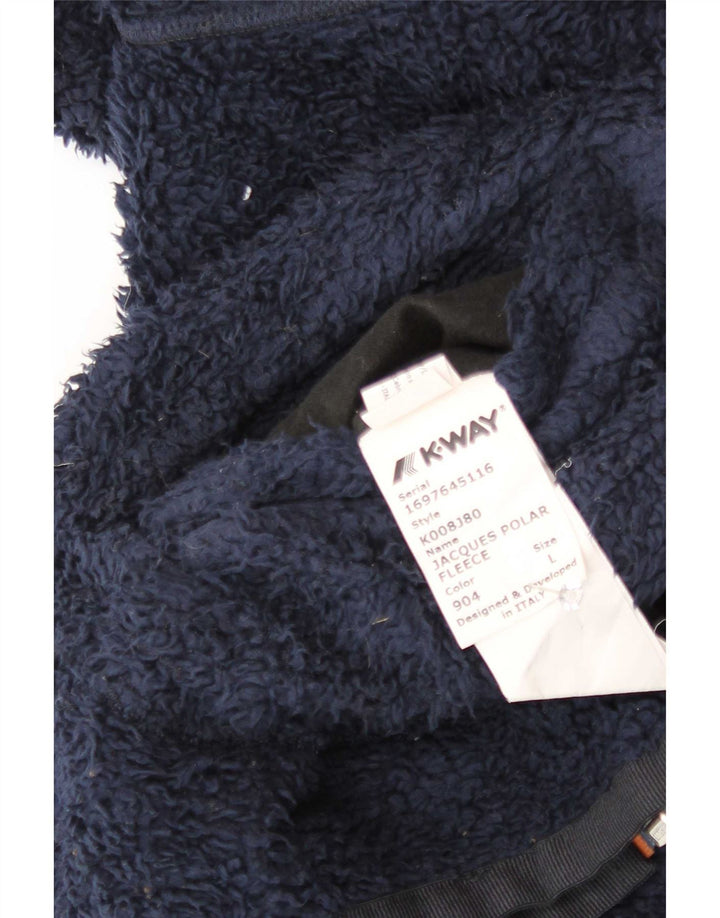 K-Way Chaqueta polar reversible con capucha para hombre UK 40 Large Poliéster azul marino