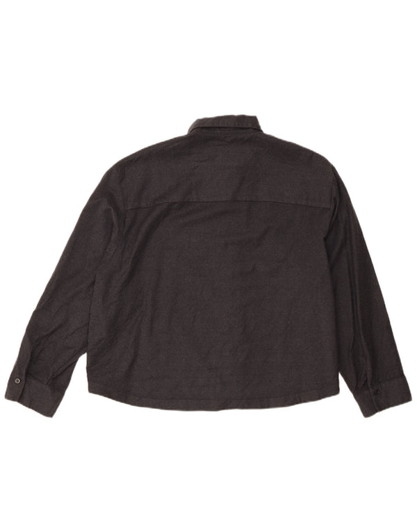 Massimo Dutti Camisa Franela Mujer UK 40 XL Gris