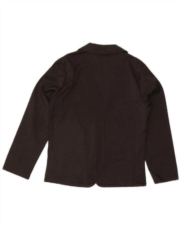 Shein Chaqueta tipo blazer de 2 botones para niño 9-10 años Poliéster negro