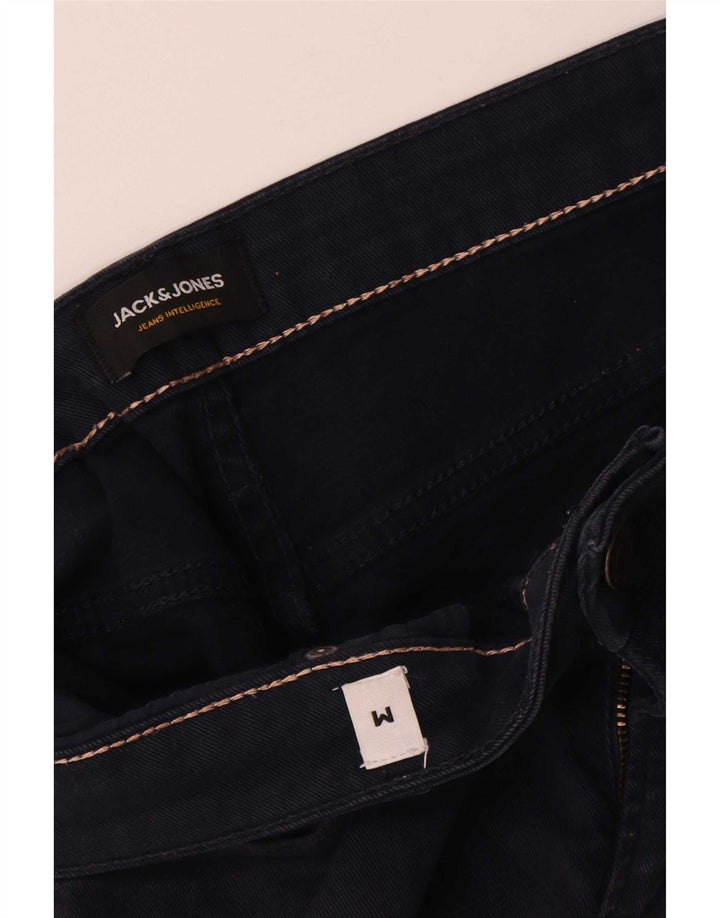 Jack & Jones Pantalones cortos de mezclilla regulares para hombre Mediano W30 Algodón azul marino
