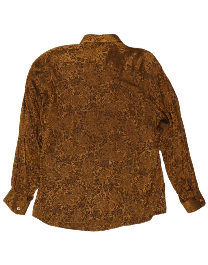Camisa Hombre Tipo' S Viscosa Paisley Marrón Medio