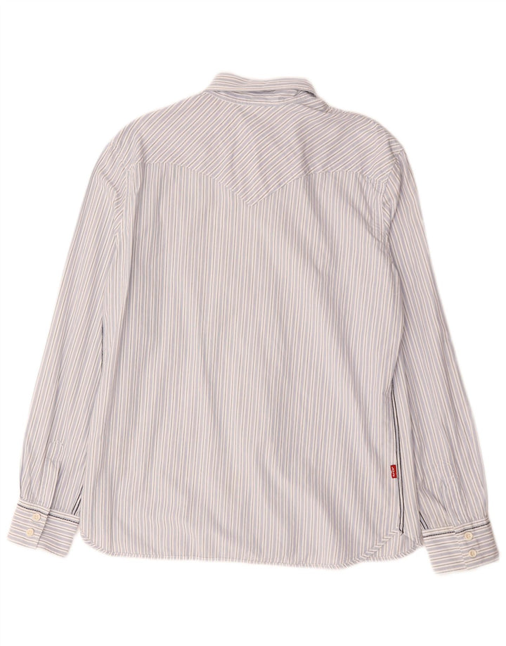 Camisa Levi's Hombre Algodón Rayas Azul Medio