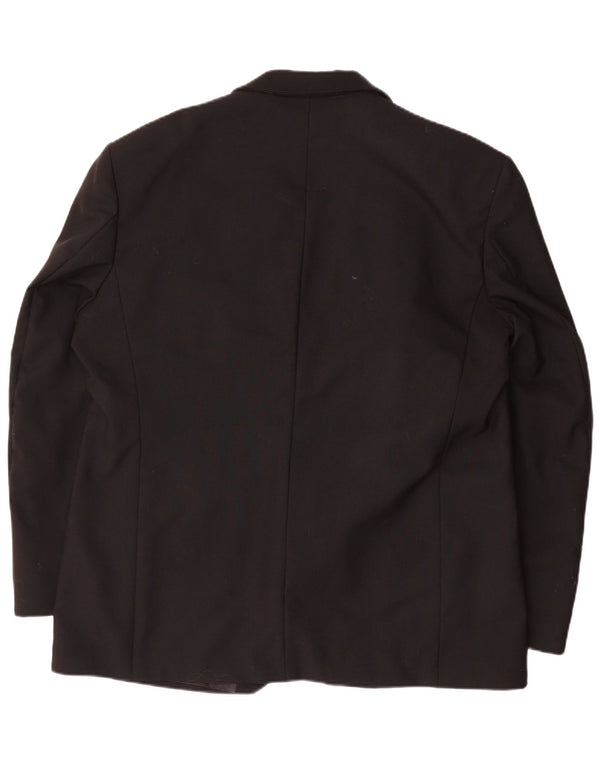 Wilvorst Chaqueta tipo blazer con 1 botón para hombre UK 42 XL Lana negra