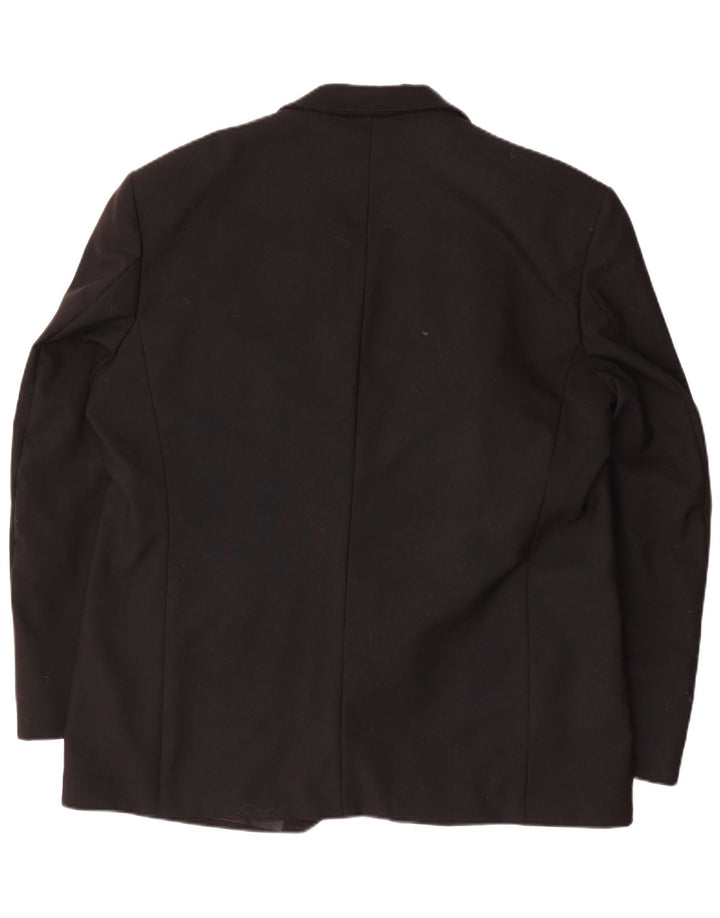 Wilvorst Chaqueta tipo blazer con 1 botón para hombre UK 42 XL Lana negra