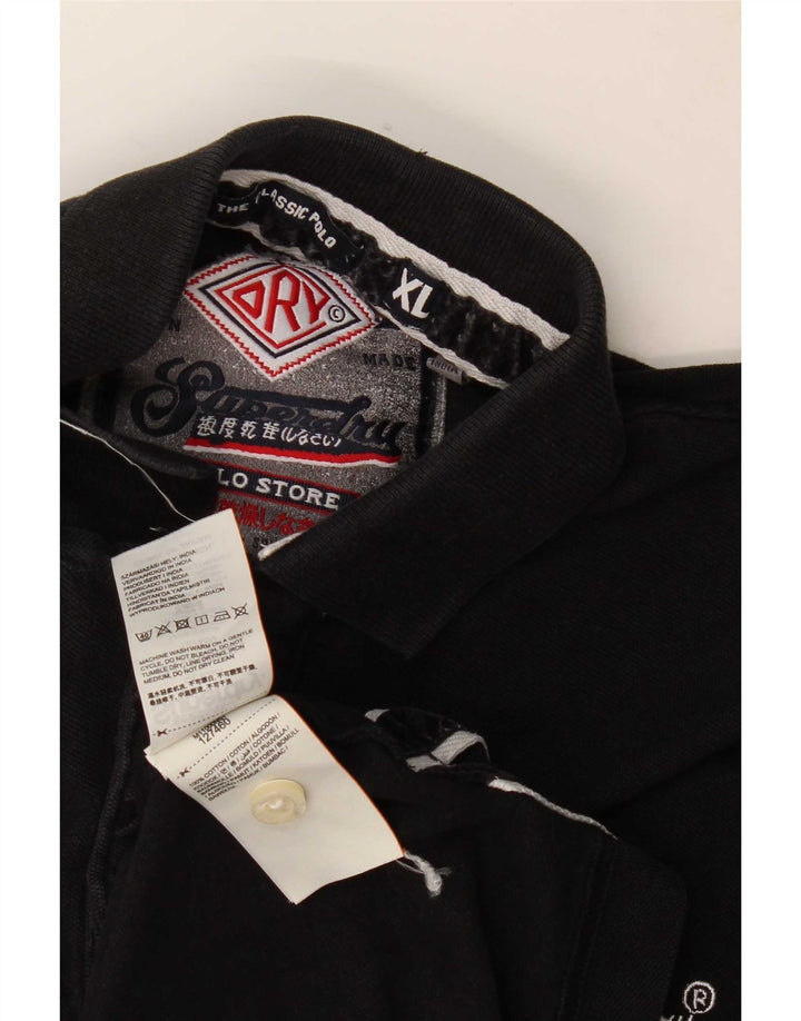Superdry Polo Hombre XL Algodón Negro