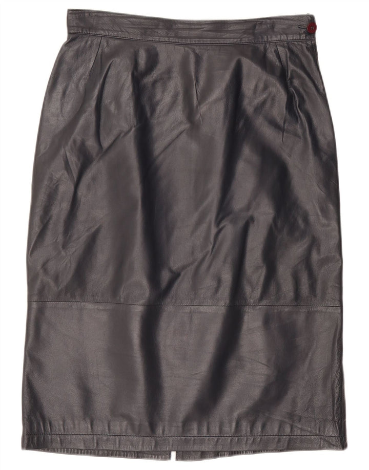 Falda de cuero vintage para mujer IT 46 Grande W32 Azul marino