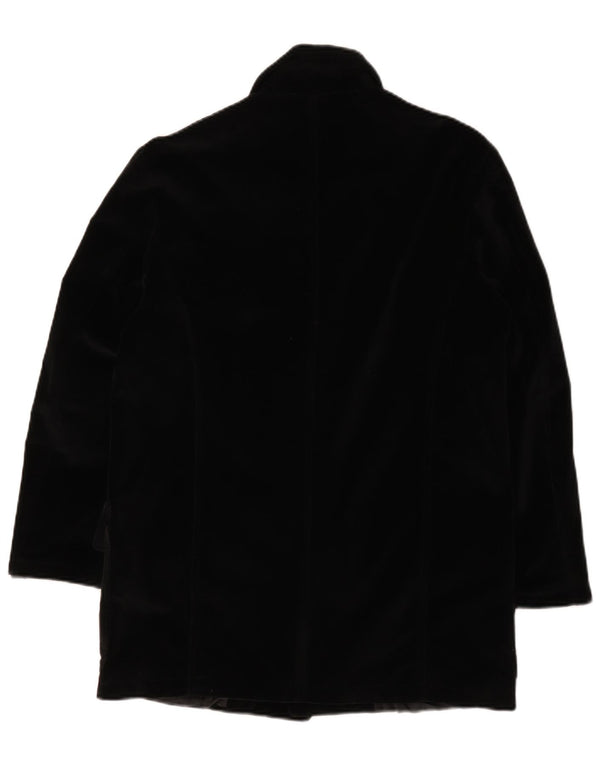 Vintage hombres terciopelo chaqueta utilitaria IT 46 pequeño algodón negro