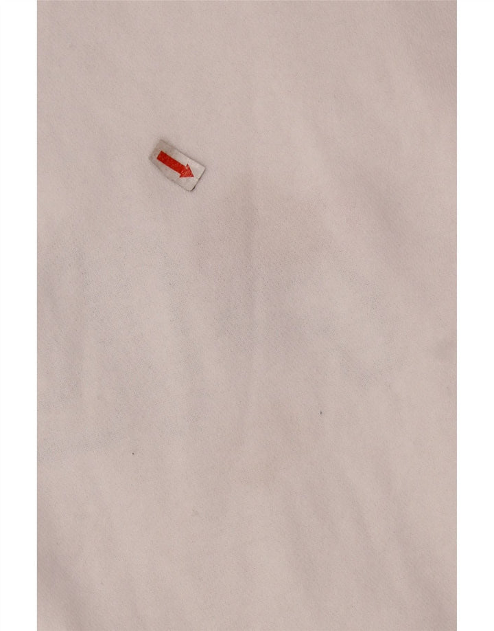 FILA - Sudadera con cuello y cremallera para mujer, talla grande, algodón blanco