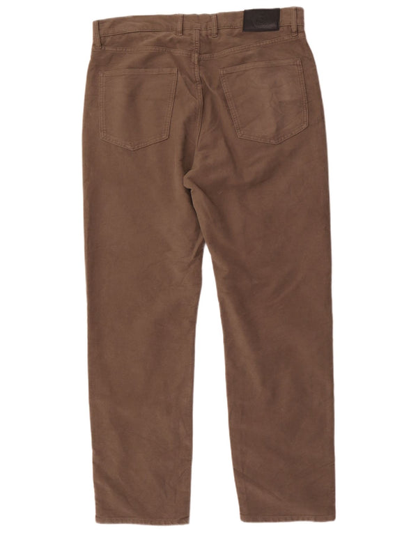 Marks & Spencer Pantalones informales rectos para hombre W34 L31 Algodón gris