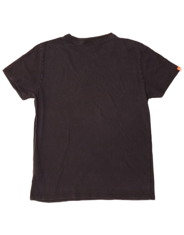 Superdry Camiseta gráfica para hombre Top grande de algodón negro