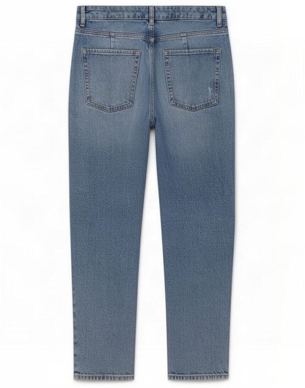 Marks & Spencer Jeans cónicos de cintura alta para mujer UK 12 Medium W28 L27 Blue