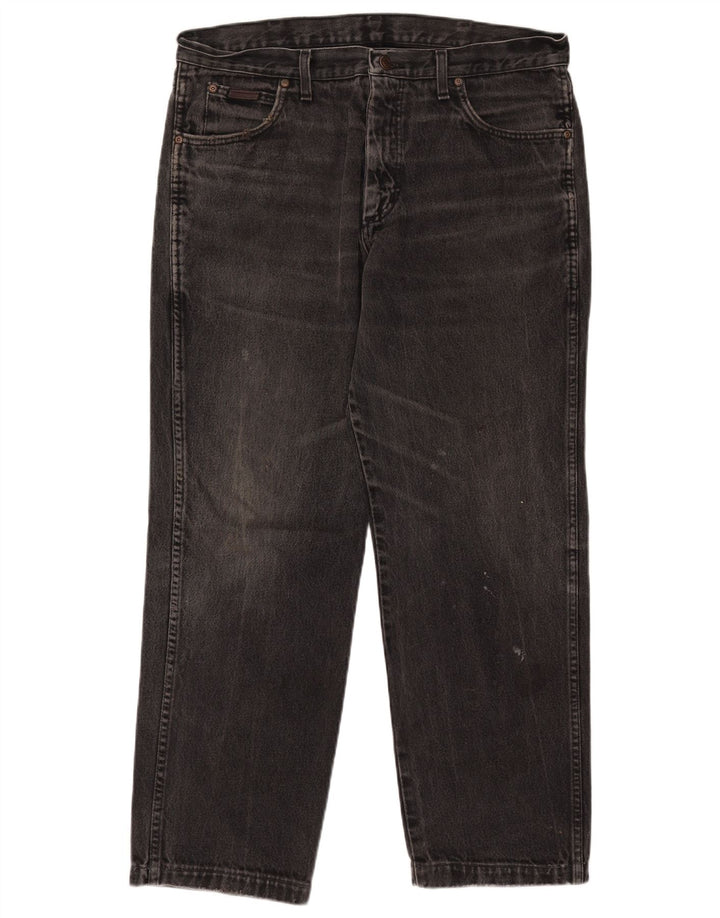 WRANGLER Vaqueros rectos Indiana para hombre W36 L28 Algodón negro