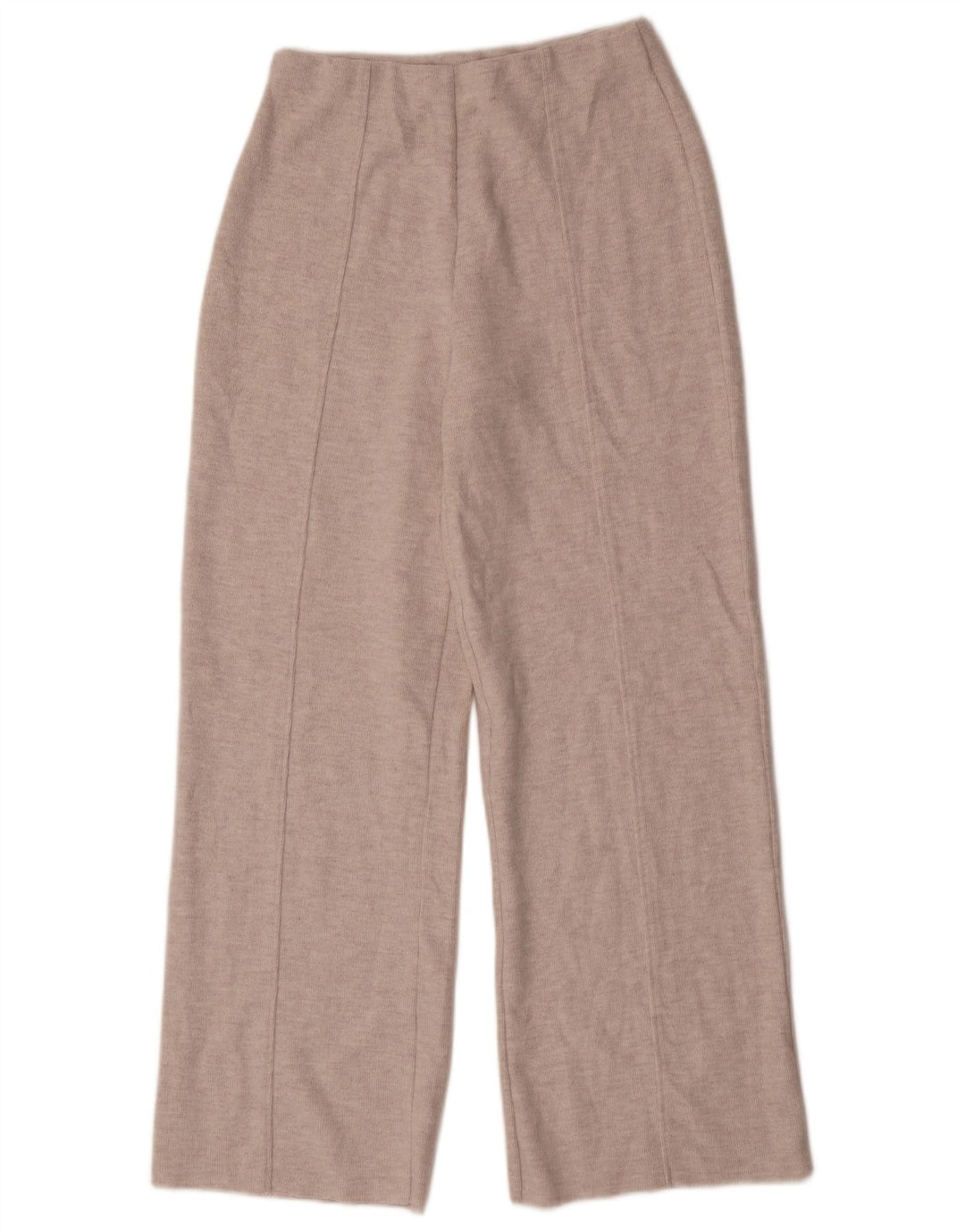 Zara Mujer Pantalón Ancho De Punto Pequeño W28 L30 Poliéster Gris