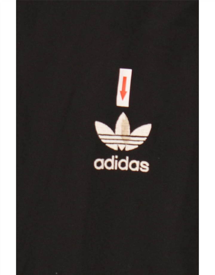 Adidas - Chaqueta de chándal para hombre, talla 36/38, poliéster negro pequeño