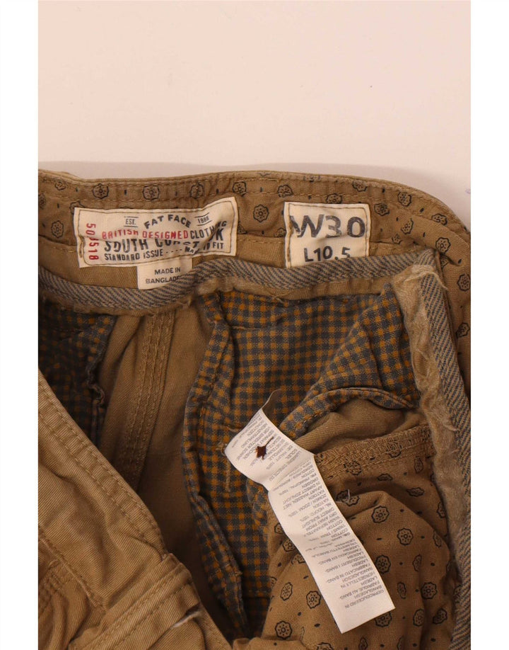 Pantalones cortos chinos para hombre Fat Face W30 Algodón beige medio