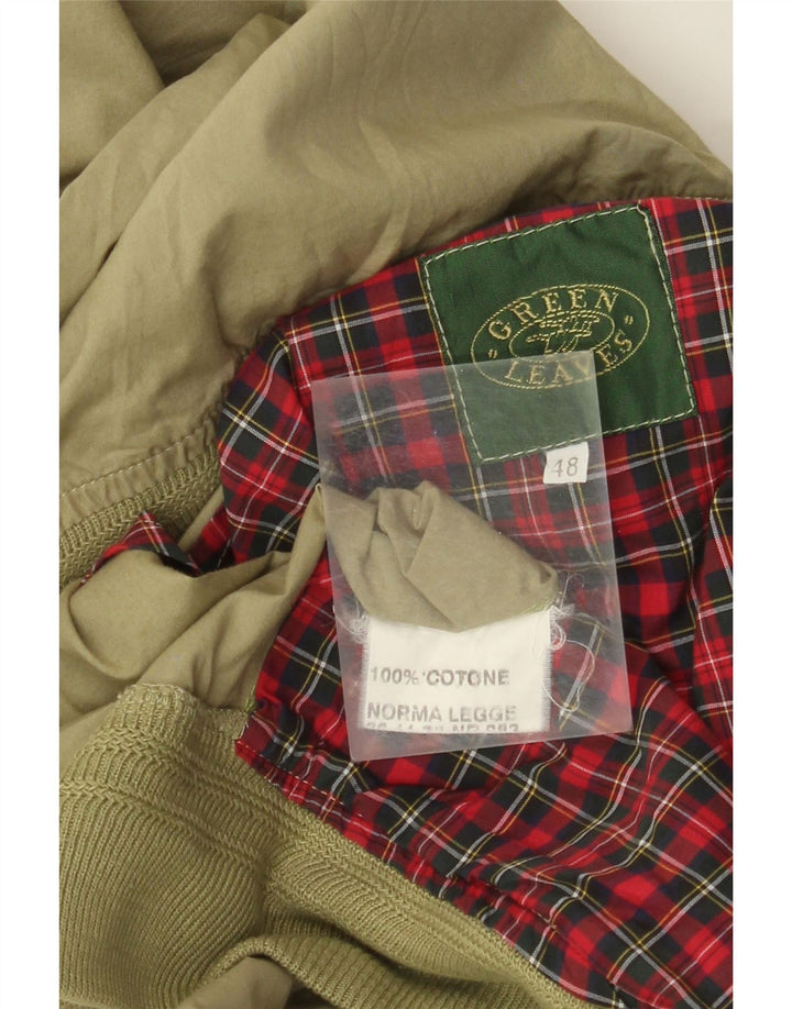 Chaqueta bomber para hombre Green Leaves IT 48 Algodón caqui medio