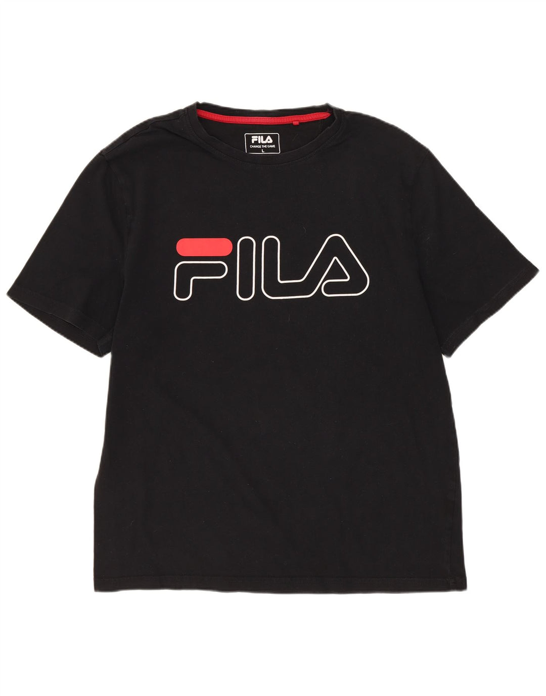 FILA - Camiseta gráfica para hombre, talla grande, color negro
