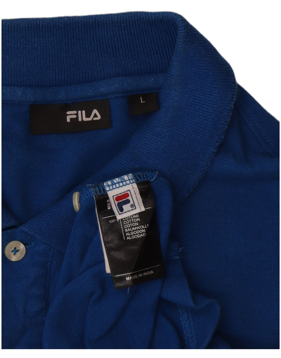 Fila Polo Hombre Algodón Azul Grande