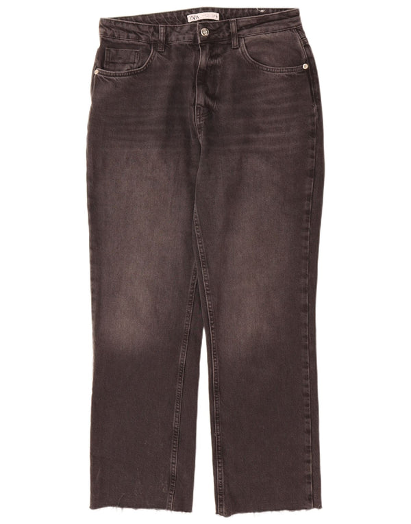 Zara Jeans Rectos Mujer EU 40 Medium W30 L29 Algodón Gris