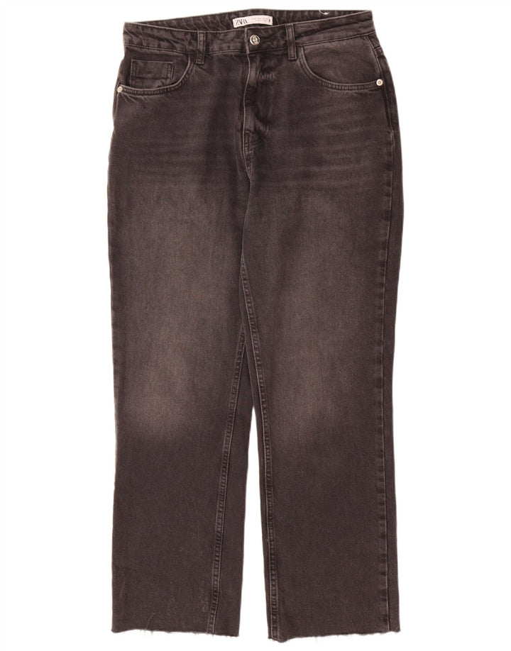 Zara Jeans Rectos Mujer EU 40 Medium W30 L29 Algodón Gris