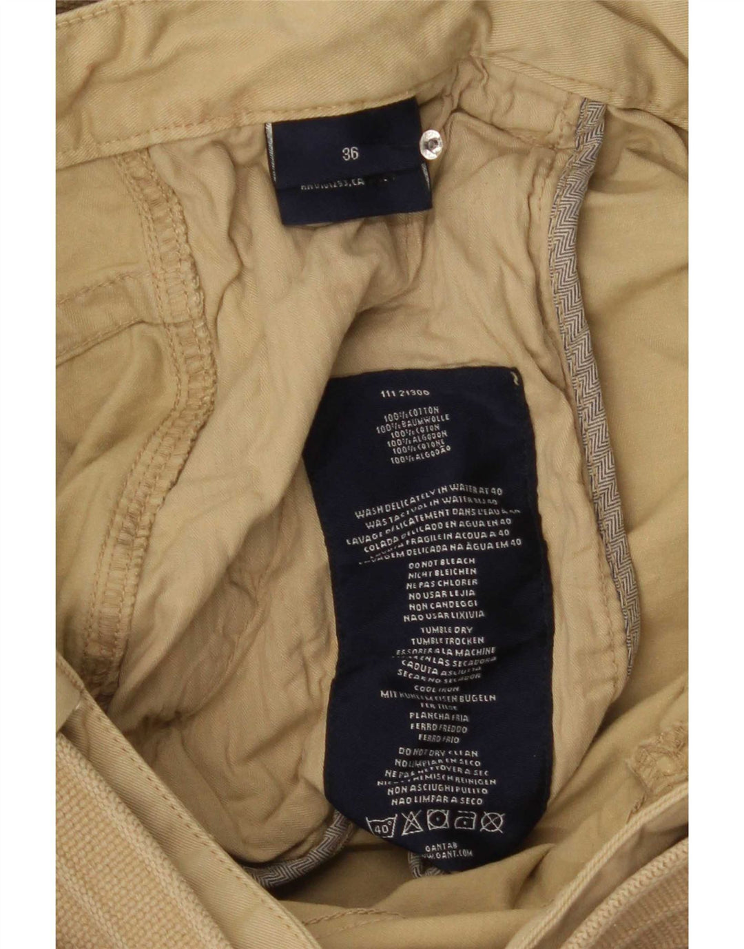 Pantalones cortos tipo cargo Gant para hombre W36 Large Beige Cotton