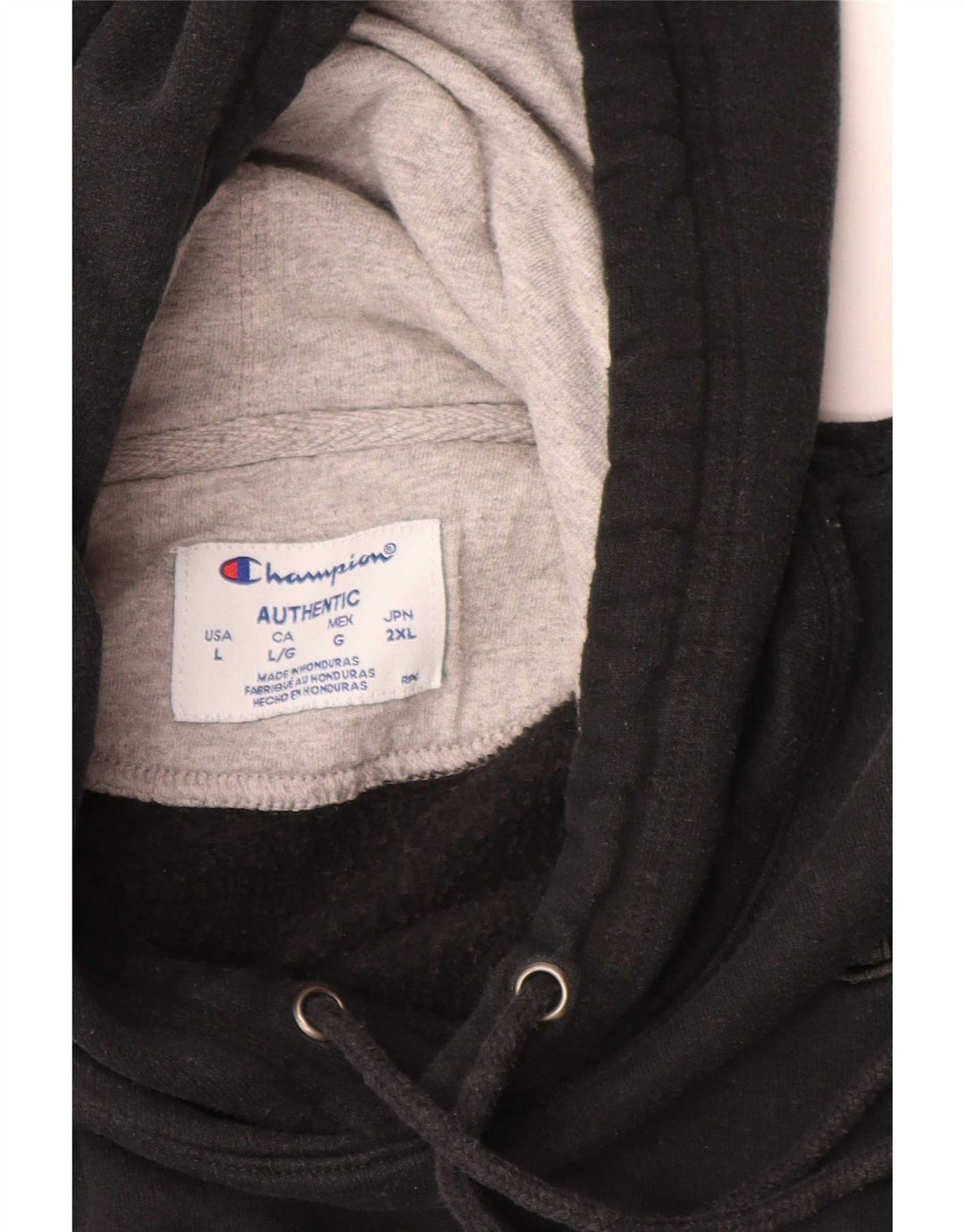 Champion Sudadera Con Capucha Para Hombre Jersey Grande De Algodón Negro
