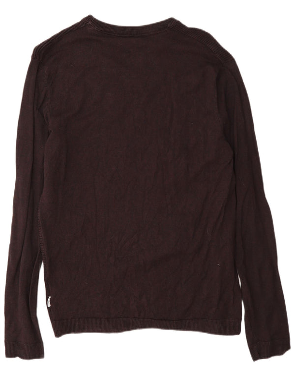 Jack & Jones Hombre Core Regular Fit Jersey tipo jersey con cuello barco Borgoña medio